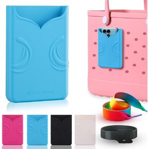 Adjustable Silicone Phone Holder for Bogg Bag & Simple Modern Bag – Fits All Phones and Bags – Ocean Blue (Ocean Blue)