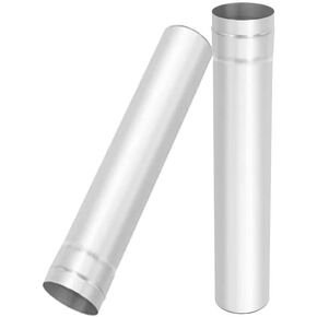 Titanium Chimney Pipe dia.63mm 2pcs Campfire Wood Stove Smoke Exhaust pipe Easy-assembly Lightweight Durable Outdoor Flue Stack Vent Pipe, metal, 2-SECTION