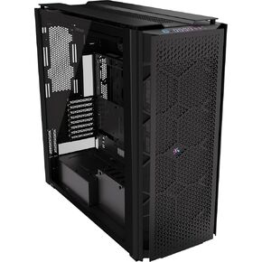 CORSAIR 9000D RGB Airflow Super Full-Tower PC Case – Fits up to 18x 120mm, 7X 140mm, or 4X 200mm Fans – InfiniRail™ Fan Mounting – iCUE Link System Hub Included – No Fans Included – Black