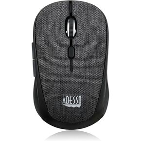 Adesso iMouse S80 2.4Ghz Fabric Wireless Red Fabric Mini Optical Mouse, 5-Button (Black)