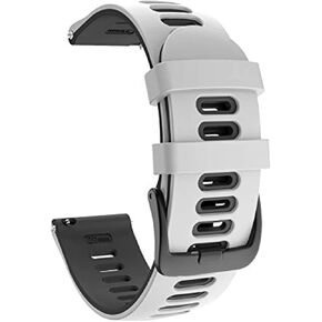 20mm Soft Silicone Replacement Wristband Compatible with Garmin Vivoactive 3/ Forerunner 645/ Venu Strap, for Samsung Galaxy Watch 3 42mm/ Galaxy Active 2/ Gear Sport Smartwatch
