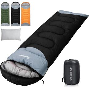 BISINNA 0 Degree Winter Sleeping Bags(480GSM) for Adults-Cold Weather Camping Sleeping Bag-Comfortable Warm Portable Sleeping Bags with Pillow Compression Sack for Backpacking Hiking Outdoor