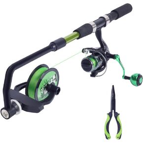 Fishing Line Spooler, No Line Twist, Adjustable line Winder, Portable for Spinning & Casting and Trolling Reel with Fishing Pliers