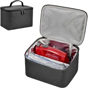 Digital Hand Mixer Carrying Bag for KitchenAid 5/6/ 7/9 Ultra Power Speed Hand Mixers, Portable Travel Storage Case Bag with Handle for Kitchen Aid Mixer Accessories (Box Only) (RED)