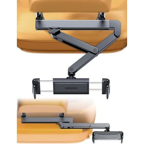 eSamcore for iPad Holder for Car Backseat, Triangular Retractable Arm Headrest Tablet Holder Deeper Clamp Tablet Car Mount Back Seat Kids Car Accessories for 4.7"-11" iPad Pro, Air, Mini, Galaxy Tab