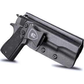 1911 Holster, IWB/OWB Kydex Holster Optional: 1911 5'' No Rail, Including: Colt/Kimber/Springfield/S&W/Ruger/Taurus/Rock Island and More 1911 Pistol No Rail, Adj. Posi-Click Audible Retention