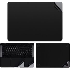 3 in 1 Laptop Skin Vinyl Sticker Decal for 2024-2021 MacBook Pro 16 M4 M3 M2 M1 Pro/Max chip (A3403 A3186 A2991 A2780 A2485) Laptop Full Body Wrap Anti-Scratch Protective Cover（Black）