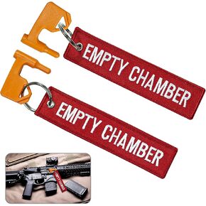 Universal Chamber Safety Flags - Pistol Chamber Flag with Orange Bright Color Tags, Empty Chamber Flag, Safety Flag for Rifle, Handguns, Shotgun, and Pistol