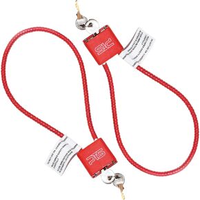Cable Gun Lock with Key (15") - Keyed Alike - California Approved Safety Device - Secures Pistol, Rifle, Shotgun, Revolver, and Other Firearm Types (2 Pack)