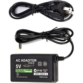 Portable PSP Charger, 5V AC Adapter with PSP Charger Cable Wall Charger Compatible with Sony PlayStation PSP-110 PSP-1001 PSP 1000 / PSP Slim & Lite 2000 / PSP 3000 Accessory