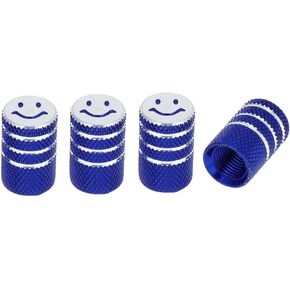 4 Pcs Tire Valve Stem Caps Decorative Tyre Valve Dust Covers 7x16.5mm Blue Aluminum Alloy