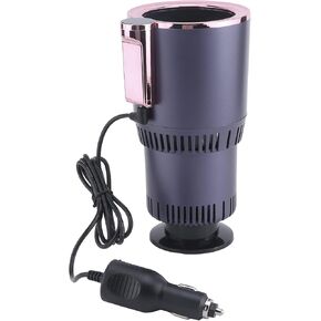 Acouto 2-in-1 Car Cup Warmer Cooler, Aluminum, Compact Design, Suitable for Home Trip Auto, Car Tumbler Holder