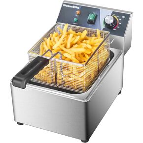 Deep Fryer With Basket 9L/9.5QT Home Use Small Deep Fryer 1800W Commercial Deep Fryers For Kitchens And Dining Rooms With Thermostat Stainless Steels 120V