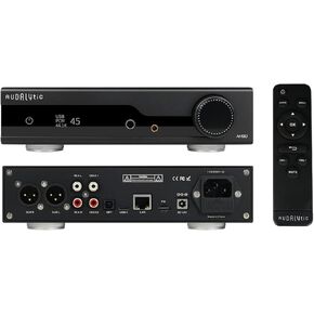 AOSHIDA Audalytic AH90 AK4499EX+AK4191 DAC Streamer, XMOS XU316 DSD512 PCM768kHz USB DAC, Optical/Coaxial/LAN Input, RCA/XLR Balanced DAC, 4.4mm/6.35mm Headphone Output FPGA MQA DAC Streamer (Black)