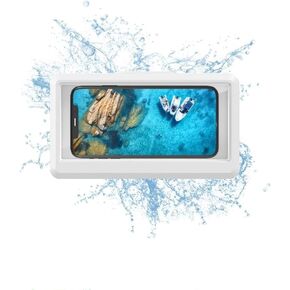 Shower Phone Holder Waterproof, 360° rotatable Adjustable rain Phone case，Waterproof and Anti-Fog Sensitive Touch Screen，Suitable for Bathroom Wall Mirror Bathtub Kitchen (Grey)