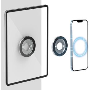 Sticky Magnetic Tablet Wall Mount Holder - [2-Pack] Adhesive Wall Magnetic Tablet Mount for Shower, Bathroom, Kitchen for iPad Pro 13, Air, Mini, Galaxy Tab, Z Fold, Fire HD, iPhone, Surface, Switch
