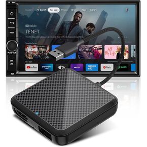 Car TV Mate, Dilxyuy CarPlay TV Adapter for Cars with Factory Wired CarPlay, Car Streaming Device for Fire TV Stick/Roku/PS5/Switch, HDMI to USB Port Car TV Converter, 2.4GHz WiFi, Plug and Play