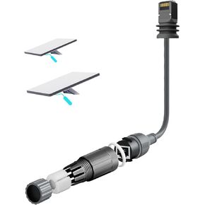 for Starlink Ethernet Adapter Gen 3/Mini, 1000 Mbps Starlink Cable SPX to RJ45 for Starlink V3 (Rev.4) Dishy and Router Accessories, Cable Extension to Starlink Mini/Gen 3 for House/Camping (Outdoor)