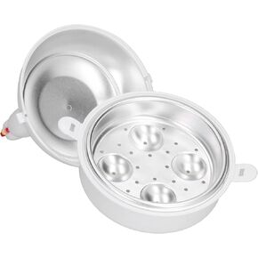 KIMISS Egg Cooker for Microwave, Chicken Shaped Heat Resistant Cooker for 4 Eggs, Egg Poacher and Steamer for Home Kitchen Use