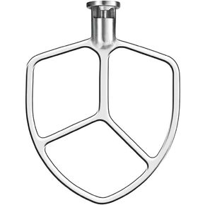 Stainless Steel Flat Beater for KitchenAid 5qt-6qt Bowl-Lift Stand Mixer, Fit for Professional 5 Plus and Professional 600 Seris Mixer K5 KG25 KV25 KP26 KT26, Heavy Duty and Dishwasher Safe