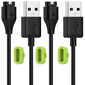 2 Pack Charger for Garmin Forerunner 965/Fenix 7X,Compatible with Garmin Quatix 5,USB A Charging Cable Dock Cord 3.3ft/1M with Charger Port Dust Plug