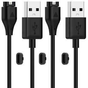 2 Pack Charger for Garmin Forerunner 158/Vivoactive 3 Music/Fenix 5S Plus,Compatible with Garmin Instinct 2S/Venu 2 Plus/Approach X10,USB A Charging Cable Dock Cord 3.3ft/1M