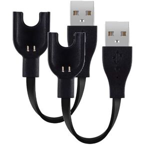 FitTurn Charger Compatible with Xiaomi Mi Band 3 Charger Replacement USB Charger Charging Cable Dock for Xiaomi Mi Band 3(Not Suitable for Mi Band 1/2)(2pcs-Black)