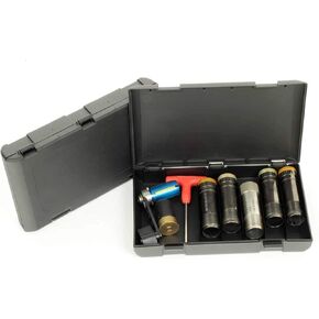 Negrini Deluxe Extended Shotgun Choke Tube Case (5 Chokes + Wrench) - Fits Various Choke Tube Sizes up to 3-7/8 Inches - Choke Tube Organization with a Wrench Compartment