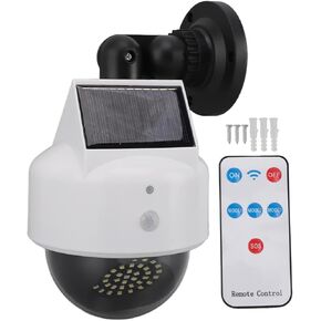 Solar Dummy Fake Security Camera with Red Flashing Light, Fake Simulation Camera Easy Installation for 24/7 Surveillance