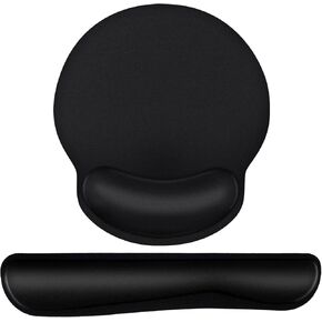 Mouse Pad and Keyboard Wrist Rest - Wrist Rest for Computer Keyboard, Ergonomic Mouse Pad & Keyboard Pad, Memory Foam Wrist Support for Comfy Typing (Mouse pad Set, Classic Black)