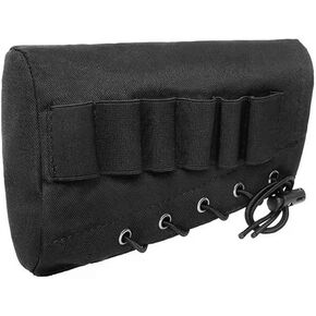 Recoil Reducing Pad, Waterproof Slip-On Recoil Pad Adjustable Shotgun Recoil Cover with 6 Round Ammo Holder for Rifles Shotguns