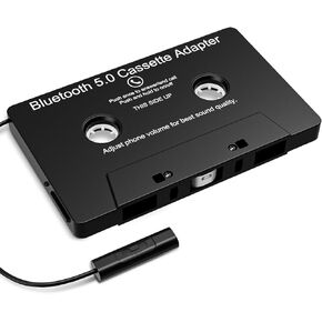 Car Audio Cassette Player Adapters,Tape Player Bluetooth 5.0 Cassette Aux Adapter, Stereo Two-Channel Tape Audio Adapter, Suitable for Mobile Phones, MP3 Players, Tablet Computers