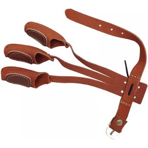MiOYOOW Leather Archery Gloves, Adjustable Archery 3 Finger Guard Hunting Shooting Accessories for Recurve Bow Traditional Bow