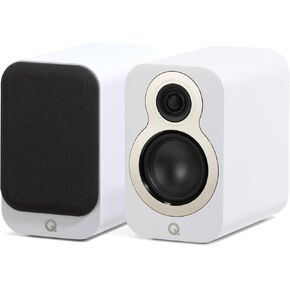 Q Acoustics 3010c Compact Bookshelf Speakers Pair Satin Black - 2-Way Reflex Enclosure Type, 4" Bass Driver, 0.9" Tweeter - Stereo Speakers/Passive Speakers for Home Theater Sound System