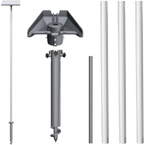Starlink Gen 3 Mount Screw-in Starlink Pole 10FT Starlink Mounting Kit with Starlink Gen 3 Pipe Adapter and Durable 1.5'' Diameter Pole with Ground Anchor in Kuwait