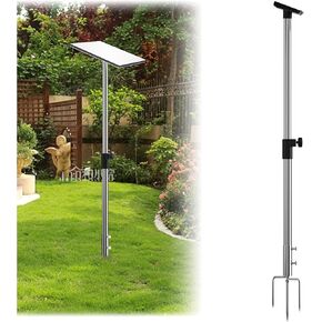 Starlink Mini Mount,Starlink Ground Pole Mount Mini,Heavy Duty Starlink Mount Pole,Stainless Steel Starlink Mini Ground Mount,Max 4.6ft Height Adjustable Starlink Mini Stand(Pipe Adapter Included)