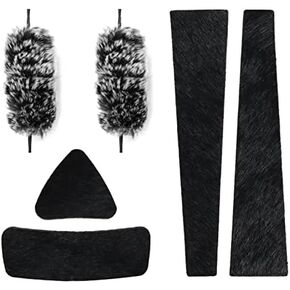 Archery Bow String Silencers Set Leather Arrow Rest Plate Adhesive Bow Silencer Strip for Recurve Bow Traditional Longbow