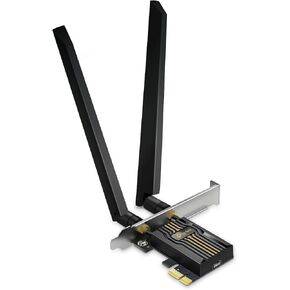 TP-Link WiFi 7 BE9300 PCIe WiFi Card Archer TBE552E| Tri-Band Network Card for Desktop PC| Bluetooth 5.4 | High-Gain Antenna | MLO, WPA3| Supports AMD/Intel Motherboard| Not Compatible w/Windows 10