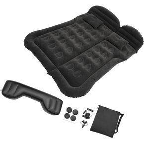 Motoforti Universal SUV Air Mattress Bed, Air Mattress Camping Bed Cushion Pillow, PVC Flocking, Black, 1 Set