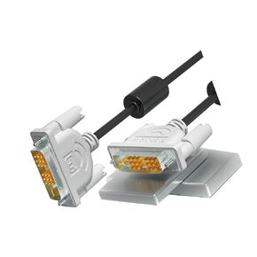 1.4M DVI Cable, 24+1 Gold-Plated Computer Monitor Connection Cable, Male to Male High-Definition Video Data Cable