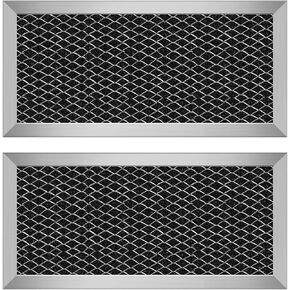 2Pcs Microwave Charcoal Filter Replacement for GE JX81H WB02X10956, Microwave Filter Replacement 8.67" x 3.95" Air Carbon Filter