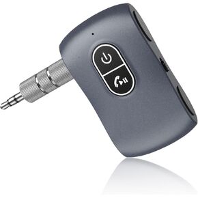 Bluetooth 5.3 Transmitter Receiver, 2-in-1 Wireless Handsfree Bluetooth Adapter for Car, Aux 3.5mm MP3 Bluetooth Adapter for Airplane, Audio Receiver for Laptop, Headphones, Speakers, TV