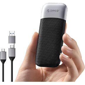 ORICO 256GB Portable SSD, Up to 1050MB/s, Compact with 2 in 1 USB C & A Cable, External Solid State Drives, Reliable Storage for USB C Smartphone, Tablet, PC - M10PRO
