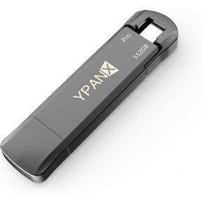 512GB Pro Portable SSD, 1000MB/s Speed, USB 3.2 Gen 2 + Type C Dual-Port, Lightweight External SSD for iPhone 15/16/Pro, Android, Windows, Mac, Tablets