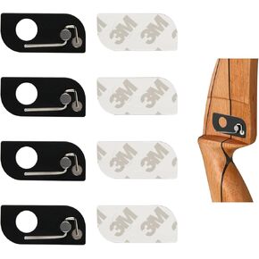 Cosmos 4 Pcs Archery Arrow Rest Archery Magnetic Metal Arrow Rest with Adhesive Tape for Recurve Bow Targeting Training Hunting Accessory