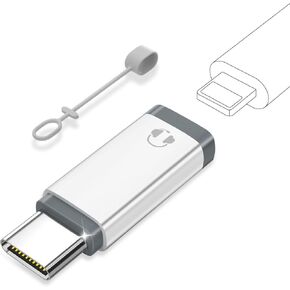Lightning to USB C Adapter Audio, USB C to Lightning Audio Adapter for Headphones HiFi Converter Support Microphone in-Line Control for i Phone 15 16 i Pad Galaxy S24 (Not for Charging), White