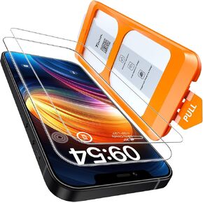 TOCOL for iPhone 12 Screen Protector [Military Grade Shatterproof] HD Tempered Glass for iPhone 12 Full Coverage Screen Protector, Anti-Fingerprint, Easy Installation, 2 Packs