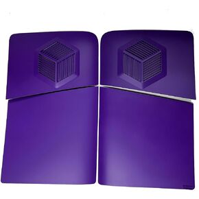 Faceplate Cover for PS5 Slim Digital Edition Faceplates with Cooling Vents Hard Shockproof Face Plate Cover Anti-Scratch Dustproof Protective ABS Case (Purple)