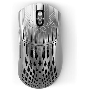 PWNAGE Stormbreaker Max CF Carbon Fiber Wireless Gaming Mouse 8kHz - 45grams Ultralight Esports Pro Gamer Flawless Xero Custom PAW3950 Optical Sensor 36,000 DPI - 8000Hz - Large Ergo -Platinum