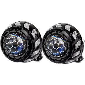 3.0 Inch Blue Honeycomb Projector Lens with Spiral Shrouds for Car